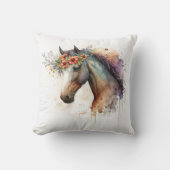 花顔付き馬リース クッション (正面)