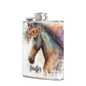 花顔付き馬リース フラスク (左)