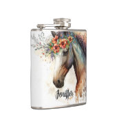 花顔付き馬リース フラスク (右)