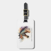 花顔付き馬リース ラゲッジタグ (正面縦)