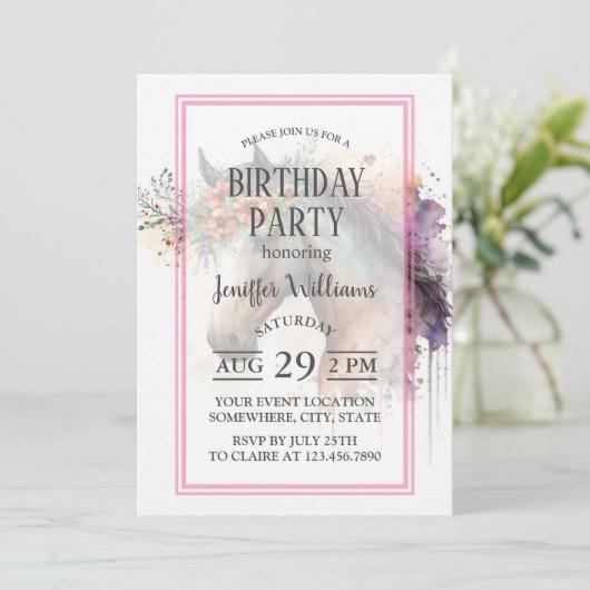 花顔付き馬リース 招待状 (スタンド正面)