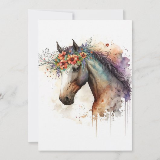 花顔付き馬リース 招待状 (裏面)