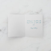 花飛んでいるハッピーバースデー カード (内部)