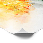 花飛んでいる付きハミングバード水彩 – 02 フォトプリント            (角)