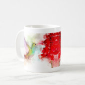 花飛んでいる付きハミングバード水彩 – 03 コーヒーマグカップ (正面左)
