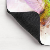 花飛んでいる付きハミングバード水彩 – 03 マウスパッド (コーナー)