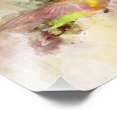 花飛んでいる付きハミングバード水彩 – 05 フォトプリント            (角)