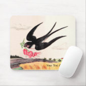花飛んでいる付き鳥 マウスパッド (マウス)