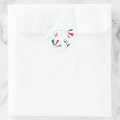 花飛んでいる組成ハート ハートシール (バッグ)