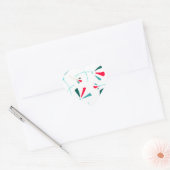 花飛んでいる組成ハート ハートシール (封筒)