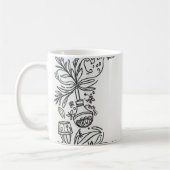 花飾りマグ コーヒーマグカップ (左)