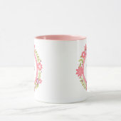 花飾り付き母ギフトサークルフレーム マグカップ (中央)