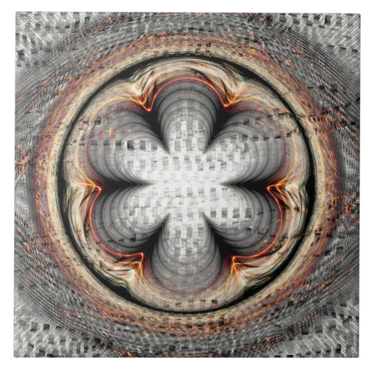 花飾り抽象芸術 タイル (正面)