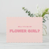 花飾り縁取りのフラワガール提案カード 招待状 (スタンド正面)