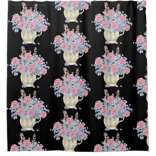 花飾り装飾用クッション シャワーカーテン (正面)