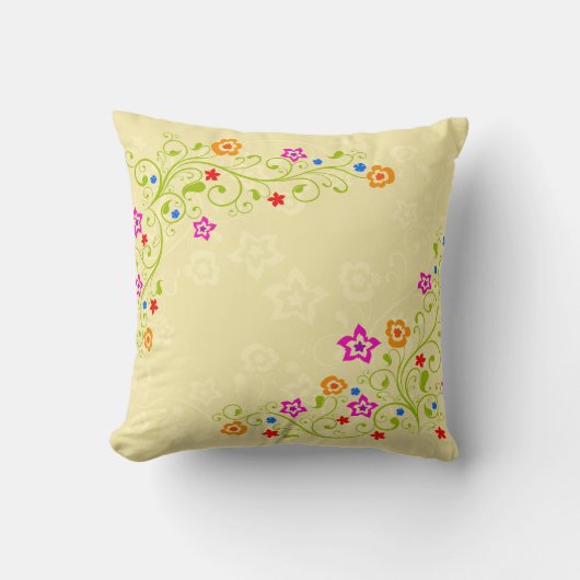 花飾り1枕 クッション (正面)