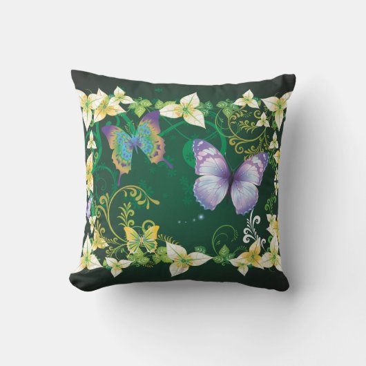 花飾り4枕 クッション (正面)