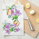 花飾り5Aキッチンタオル キッチンタオル (四つ折り)