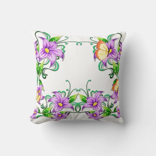 花飾り5A枕 クッション (正面)