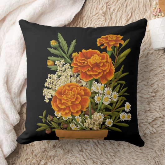 花飾り クッション (ブランケット)