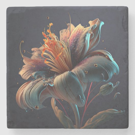 花飾り ストーンコースター (正面)