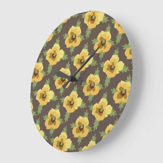 花飾り ラージ壁時計 (傾斜)