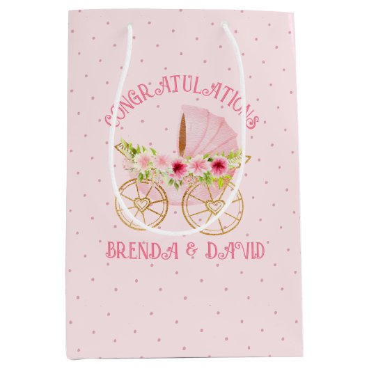 花飾ベビークリブ中抱き枕 ミディアムペーパーバッグ (正面)