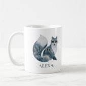 花飾可愛いキツネ コーヒーマグカップ (左)