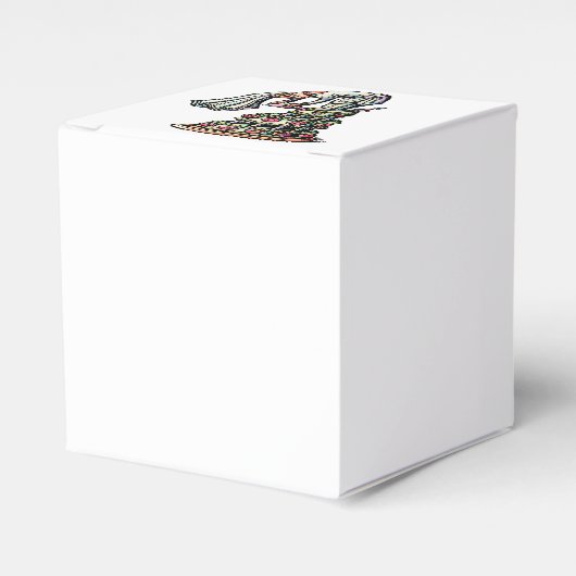 花飾結婚嫁のケーキ フェイバーボックス (正面サイド)