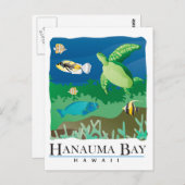 花馬湾オアフハワイ ポストカード (正面/裏面)