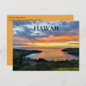 花馬湾ハワイの夕日 ポストカード (正面/裏面)