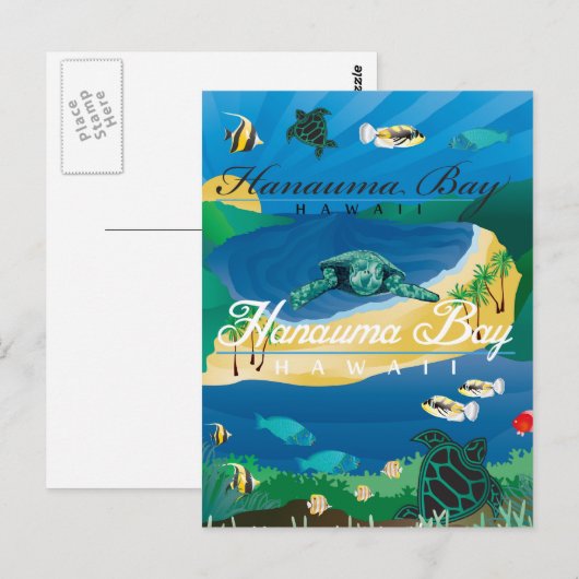 花馬湾ハワイ ポストカード (正面/裏面)