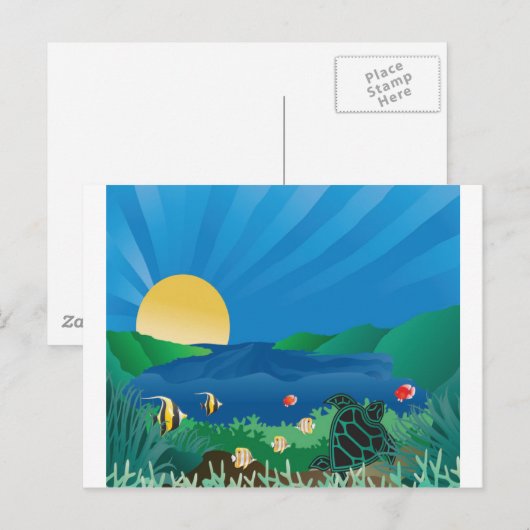 花馬湾ハワイ ポストカード (正面/裏面)