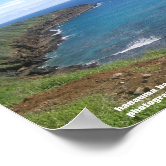 花馬湾、オアフ ポスター (角)