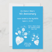 花魅力的咲きハート 招待状 (正面)