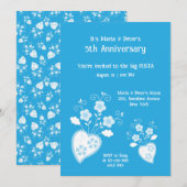 花魅力的咲きハート 招待状 (正面/裏面)