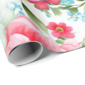 花鮮やかと蝶 ラッピングペーパー (ロールコーナー)