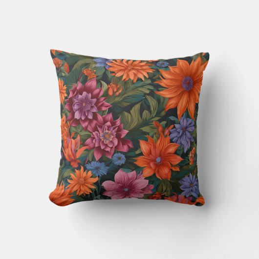 花鮮やかの盛り合わせ クッション (正面)