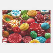 花鮮やかの盛り合わせ ラッピングペーパーシート (正面3)