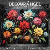 花鮮やかをモダンアートに – Decompage- 薄葉紙