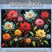 花鮮やかをモダンアートに – Decompage- 薄葉紙