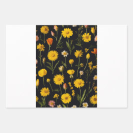 花鮮やかプリント包装紙 ラッピングペーパーシート