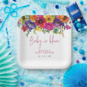 花鮮やかベビー開花赤ちゃんシャワー ペーパープレート (パーティー)