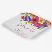 花鮮やかベビー開花赤ちゃんシャワー ペーパープレート (傾斜あり)