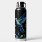 花鮮やか付きハチドリ ウォーターボトル (背面)
