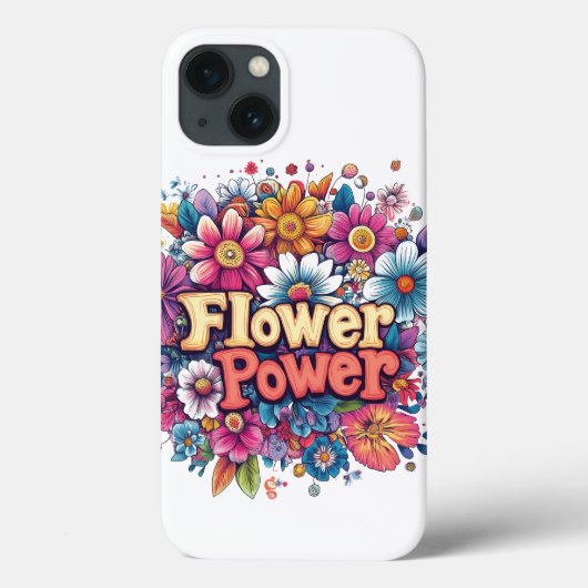 花鮮やか力デザインと開花カラフル Case-Mate iPhoneケース (裏面)