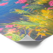 花鮮やか場のカラフル美しい ポスター (角)