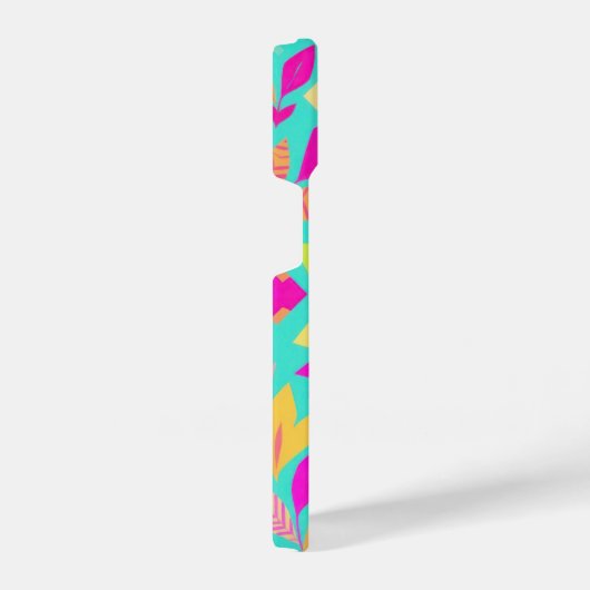 花鮮やか柄の電話ケース iPhoneケース (右側面)