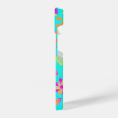 花鮮やか柄の電話ケース iPhoneケース (左側面)