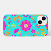 花鮮やか柄の電話ケース iPhoneケース (裏面横)